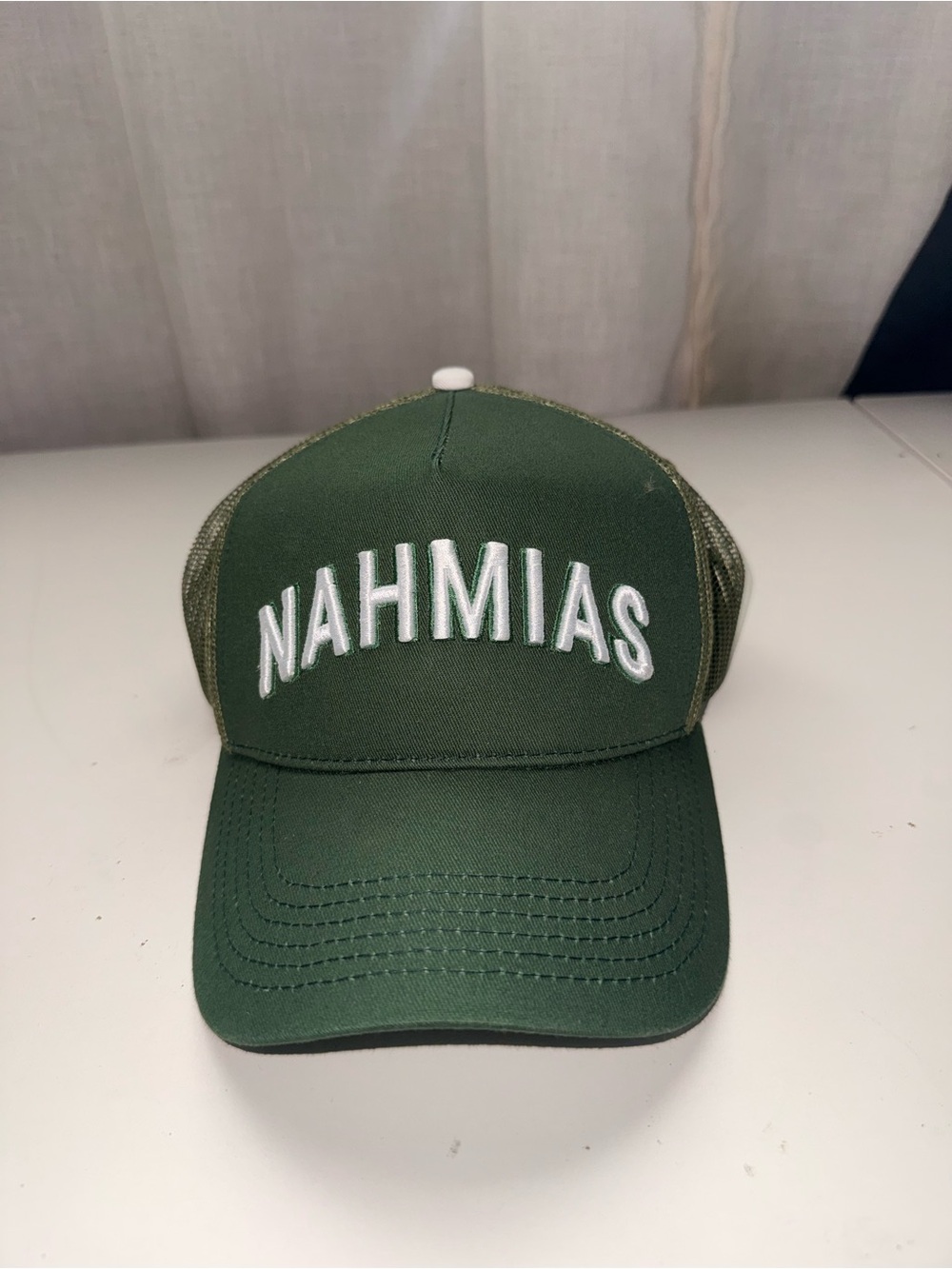 Nahmias Green Mesh Back Trucker Hat